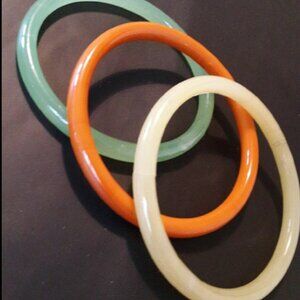 Vintage 1970s Bracelets,  Set of Three